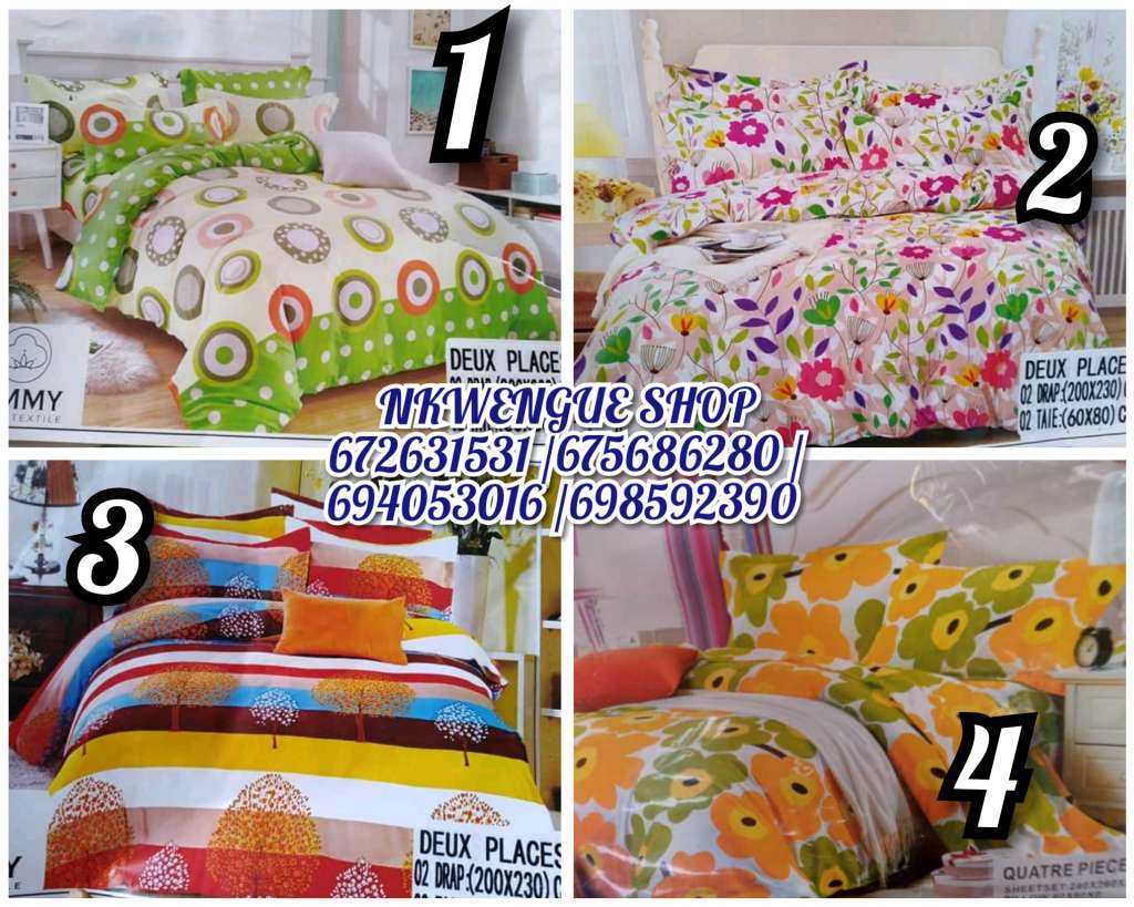  Draps 2places 100 %coton 