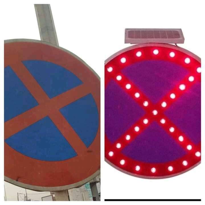  Des panneaux de signalisation lumineux solaires