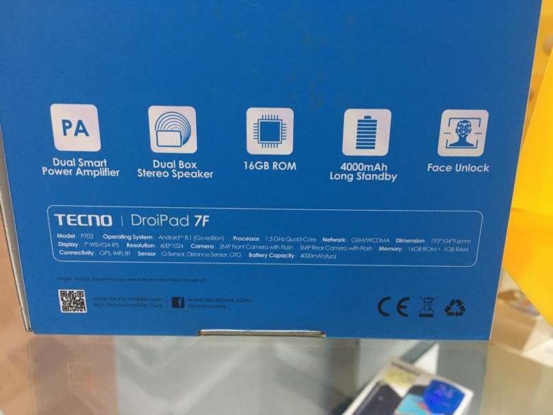  TECNO DROIDPAD 7F