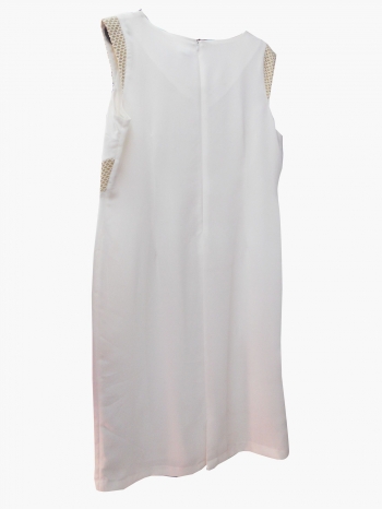  Robe avec motif grillage or