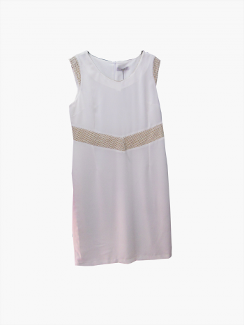  Robe avec motif grillage or