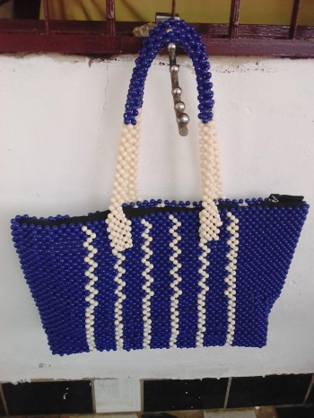 Sac à main blue perle 