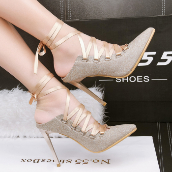  Kitten heel à ficelles