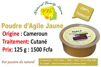  Poudre d'argile jaune