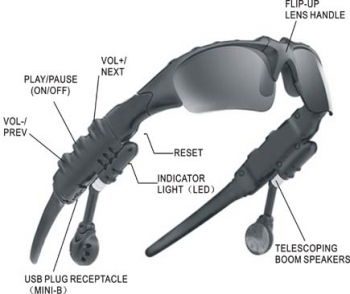 lunette bluetooth + ecouteur + mp3