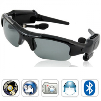  lunette bluetooth + ecouteur + mp3 + camera espion