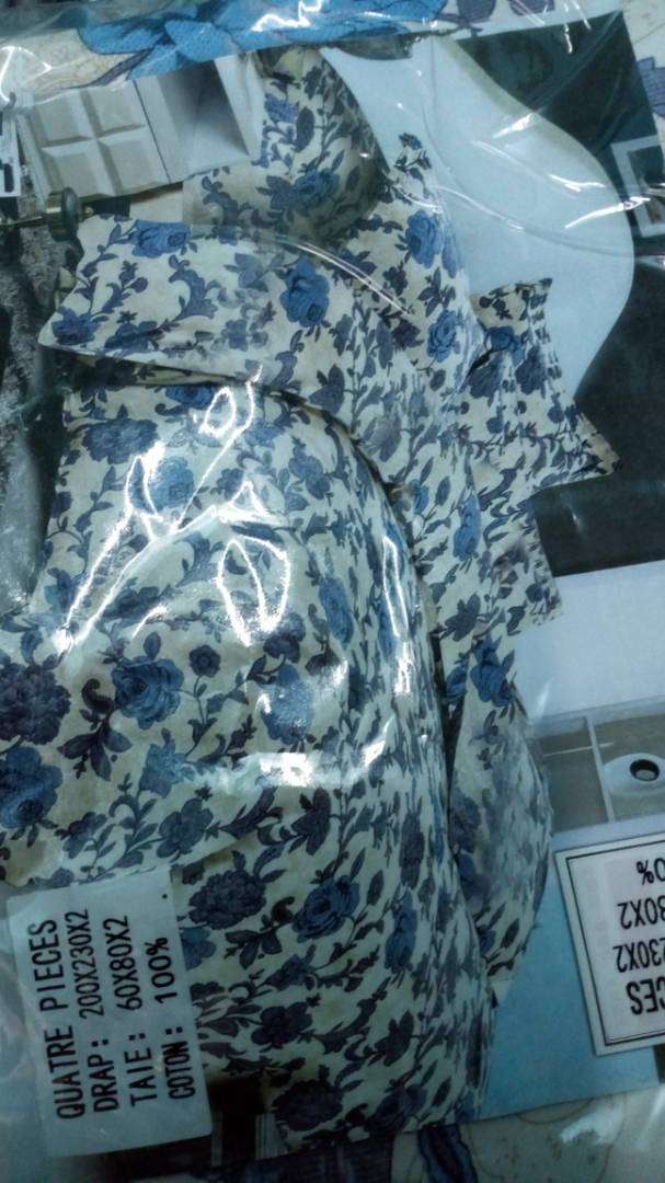  Draps 2 places 100% coton