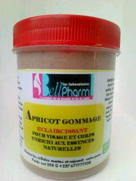  Le gommage eclaircissant aux abricots de BELLPHARM sont spécialement fabriquer avec les ingrédients naturels pour vous donner l'éclat que vous désirez
