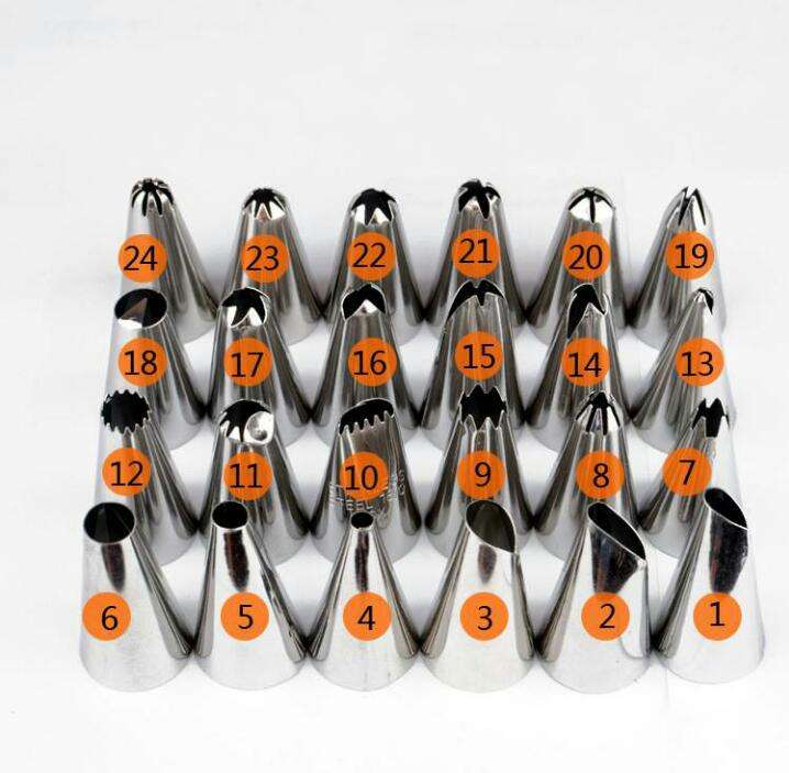  Lots de 24 douilles décoration gâteau