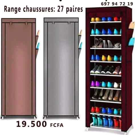 Range chaussures, 27 paires  