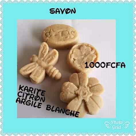  Savon composé (karité, citron, argile blanche)