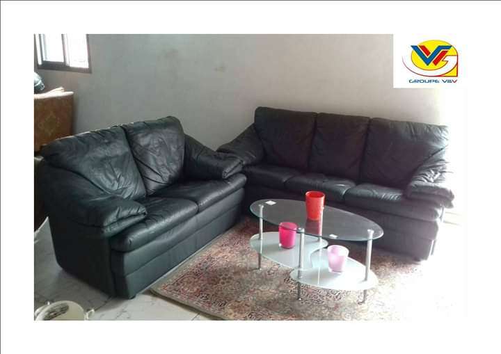  Salon en cuir 100 %