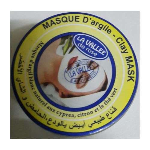  Masque d'argile blanc au citron, cyprea et thé vert -200g - 3 500 fcfa 