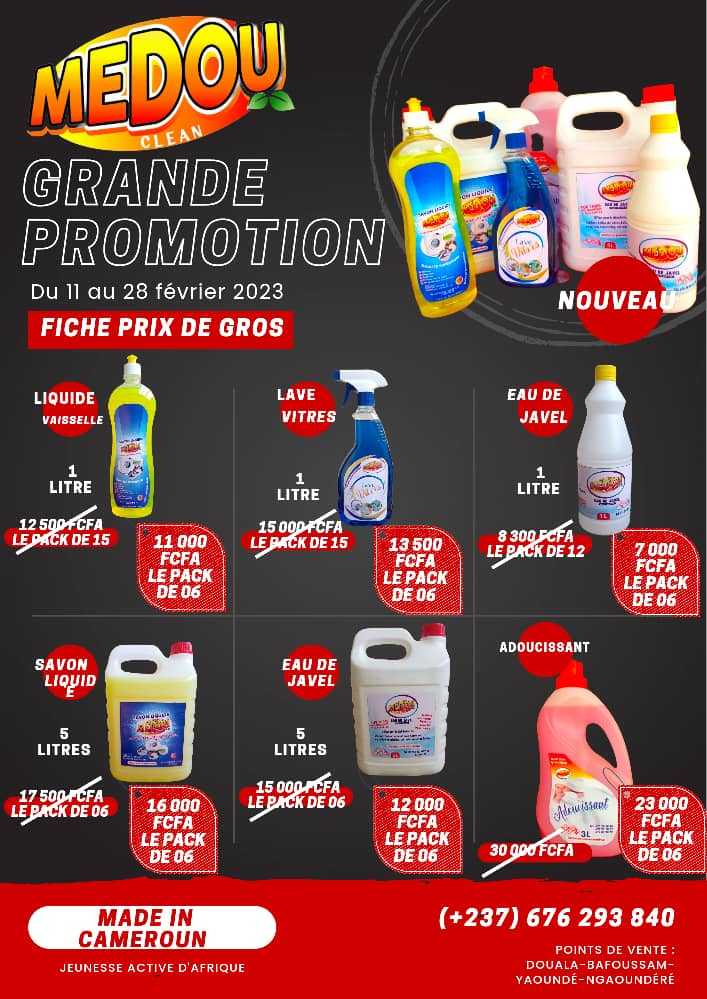  Produits ménagers 100% camerounais 