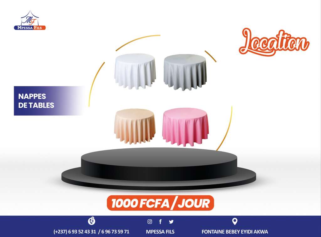  Location de nappe de table 