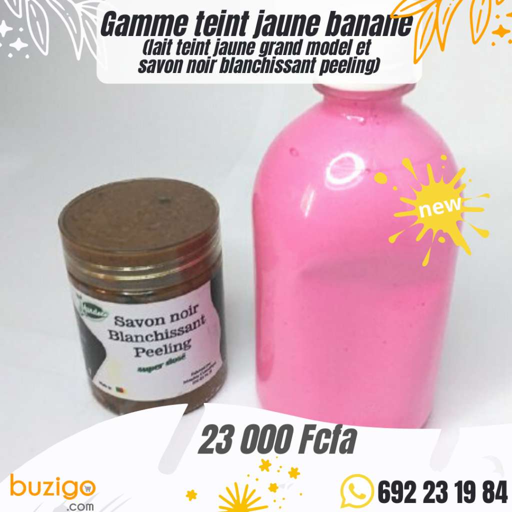  Gamme teint jaune banane