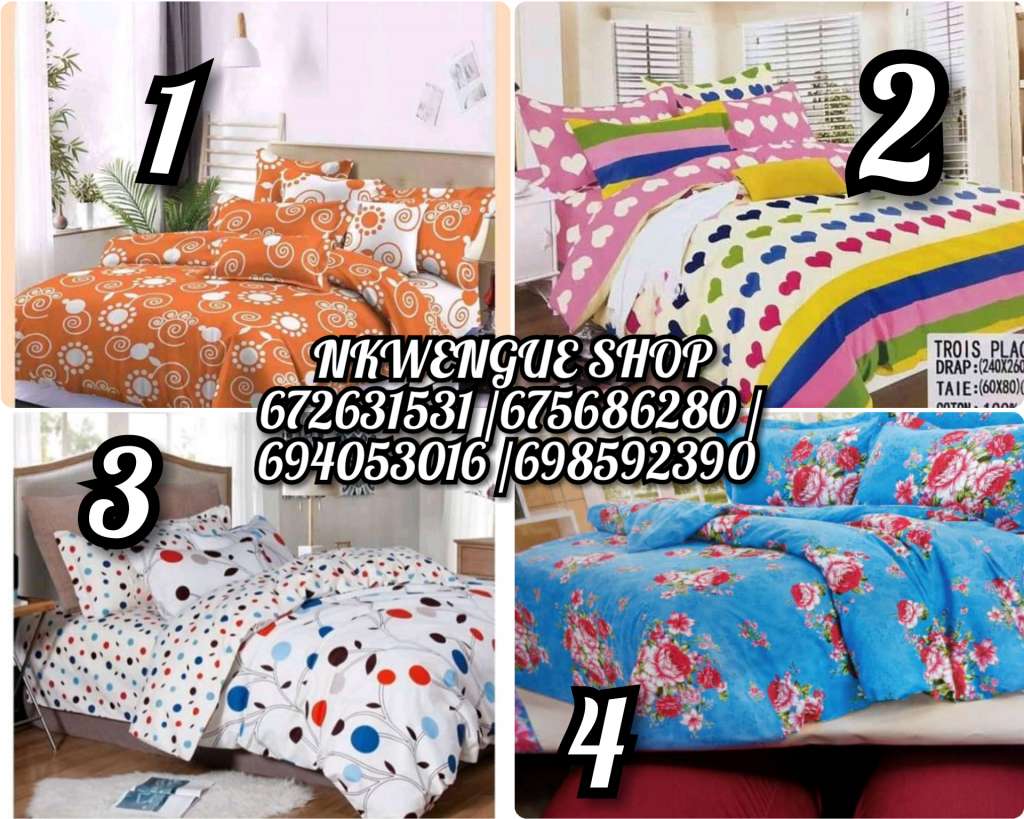  Draps 2places 100 %coton 