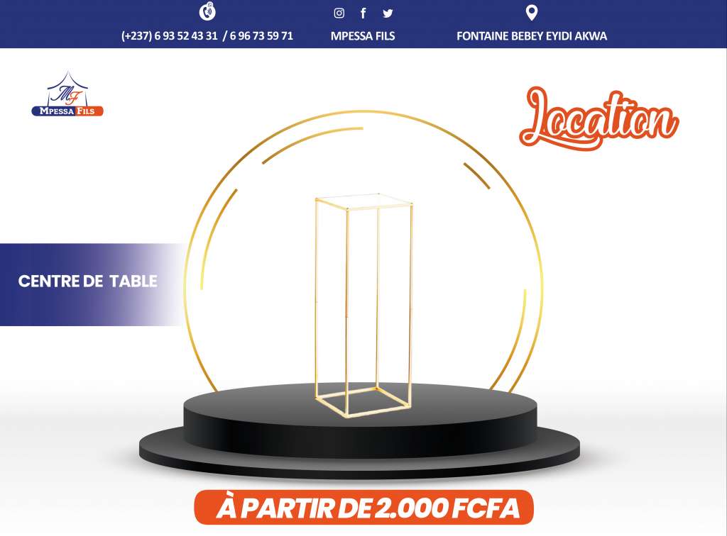  Location de centre de table sans fleur 