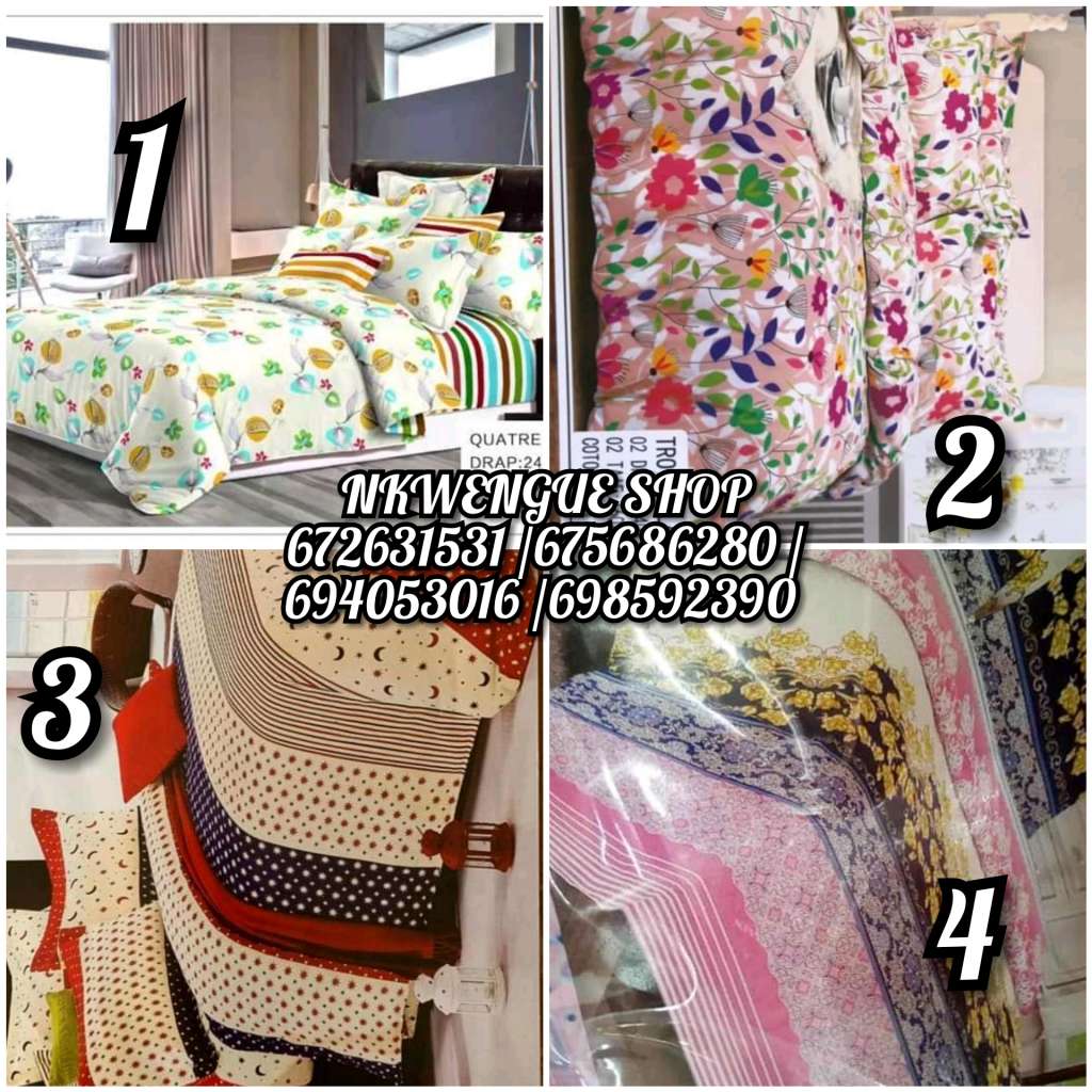  Draps 2places 100 %coton 