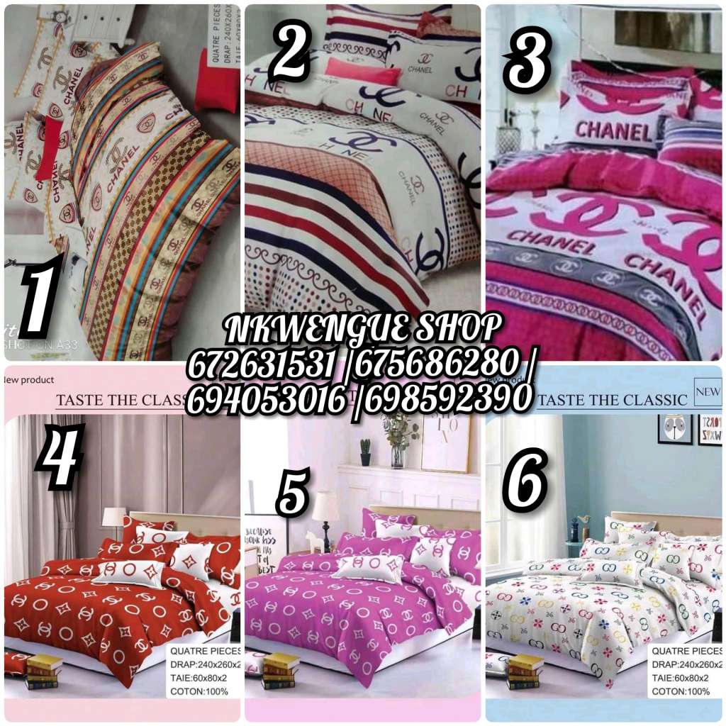  Draps 3places 100 %coton 