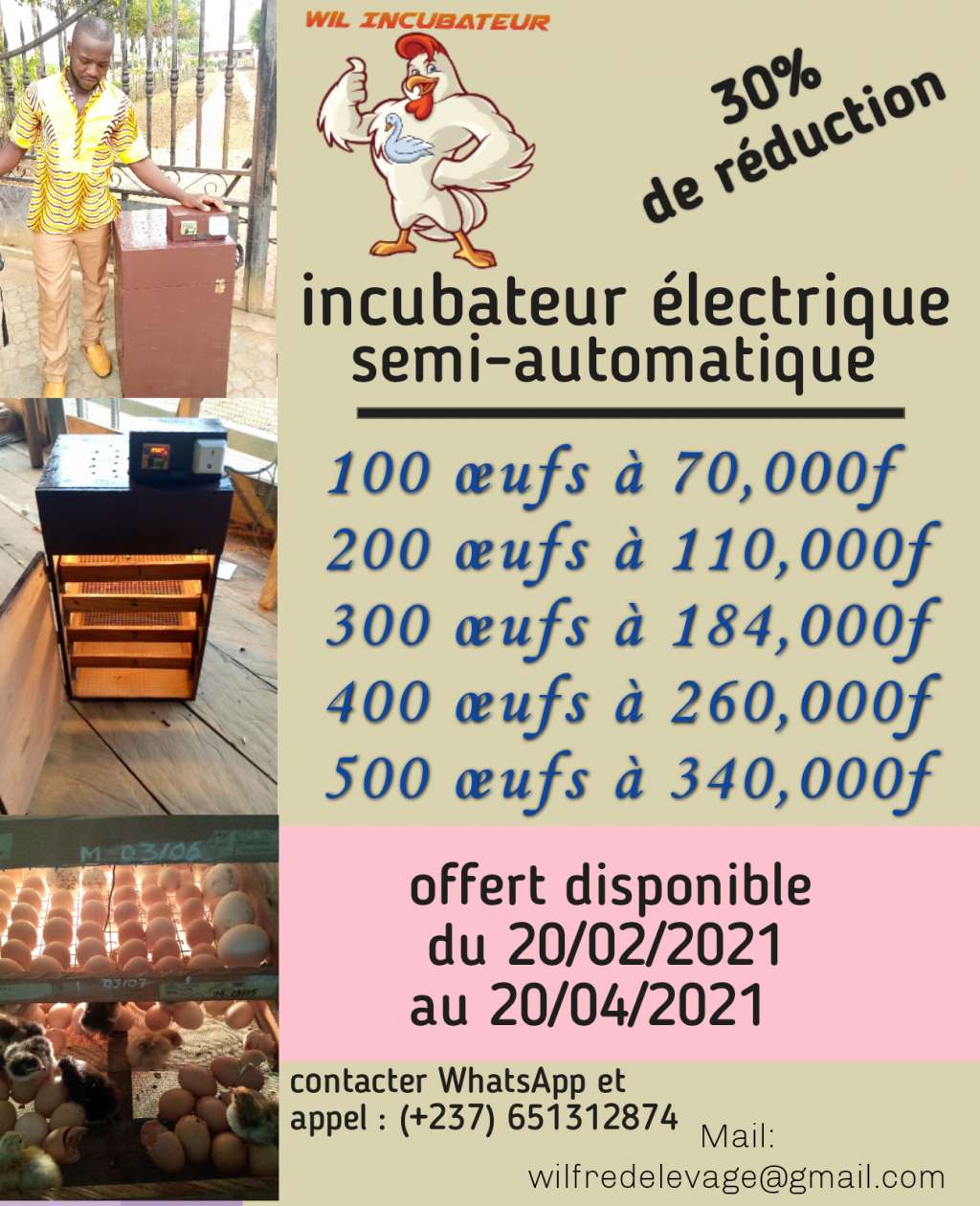  Incubateur (offert)